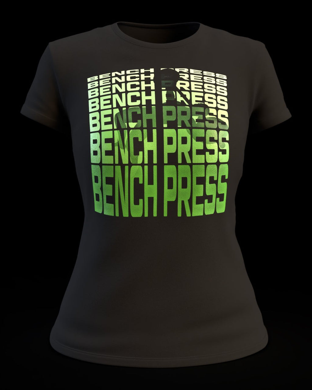 Bench Press Green on Women's Tee - Cleekers