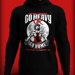 Go Heavy Unisex Black Hoodie (no front pouch) - Cleekers