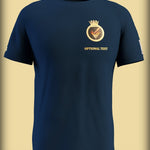 HMS Daring Crest on Navy Blue Tee (Customisable) - Cleekers