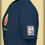 HMS Defender Crest on Navy Blue Tee (Customisable) - Cleekers