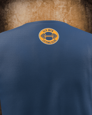 Old Men Lifting Club Faded Blue T-shirt - Cleekers