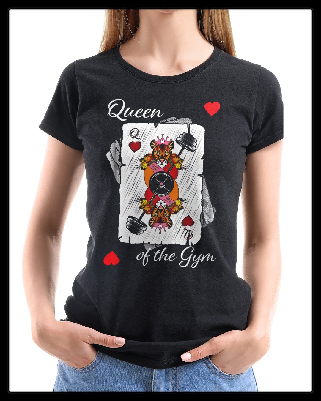Queen of the Gym on Black Unisex Tee - Cleekers