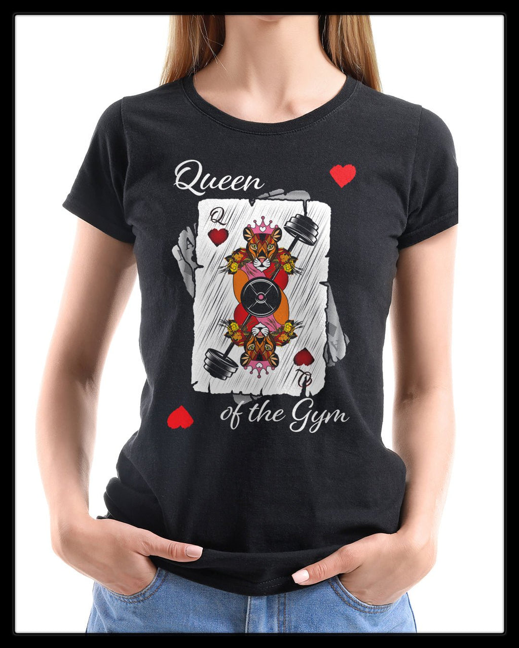 Queen of the Gym on Black Unisex Tee - Cleekers