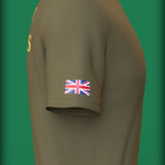 Royal Engineers Badge on Army Green Tee (Customisable) - Cleekers
