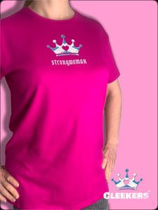 Scottish Strongwoman on Pink Unisex Tee - Cleekers