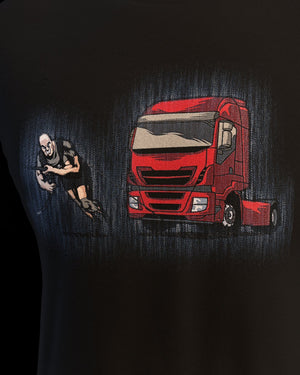 Truck pull Red on Unisex Tee - Cleekers